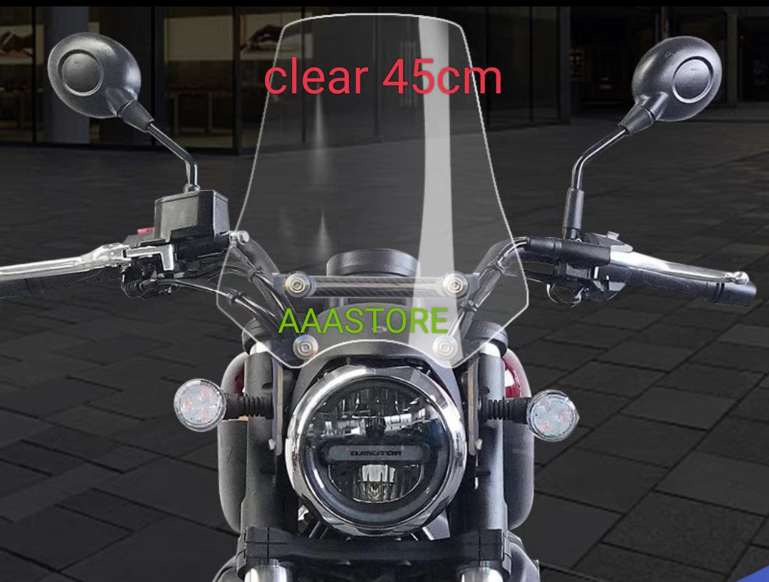 QJmoto SRV 250 Windshield with Crossbar