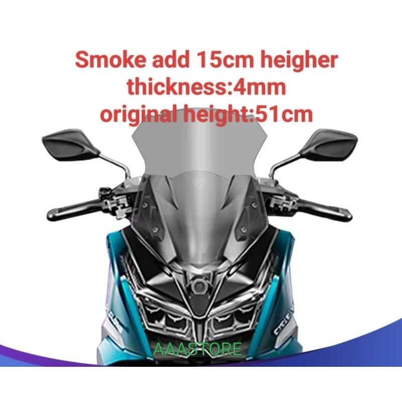 Wmoto RT1 windshield(add/5/10/15/20CM Higher)