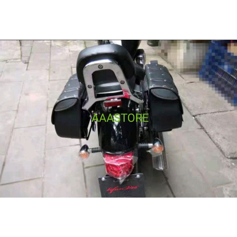 Original Wmoto V16 crashbar/ brown seat/ rider backrest