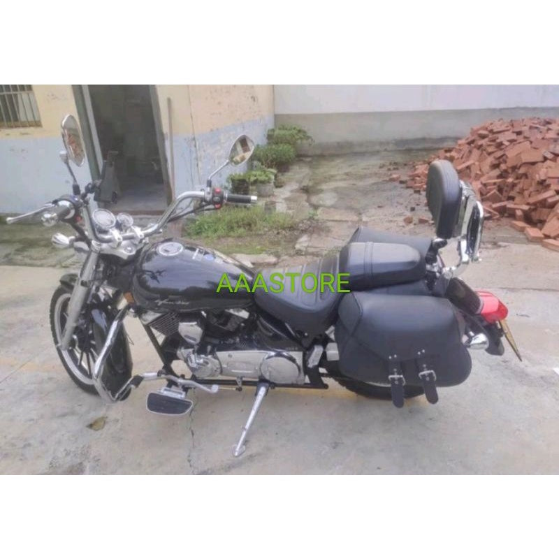 Original Wmoto V16 crashbar/ brown seat/ rider backrest