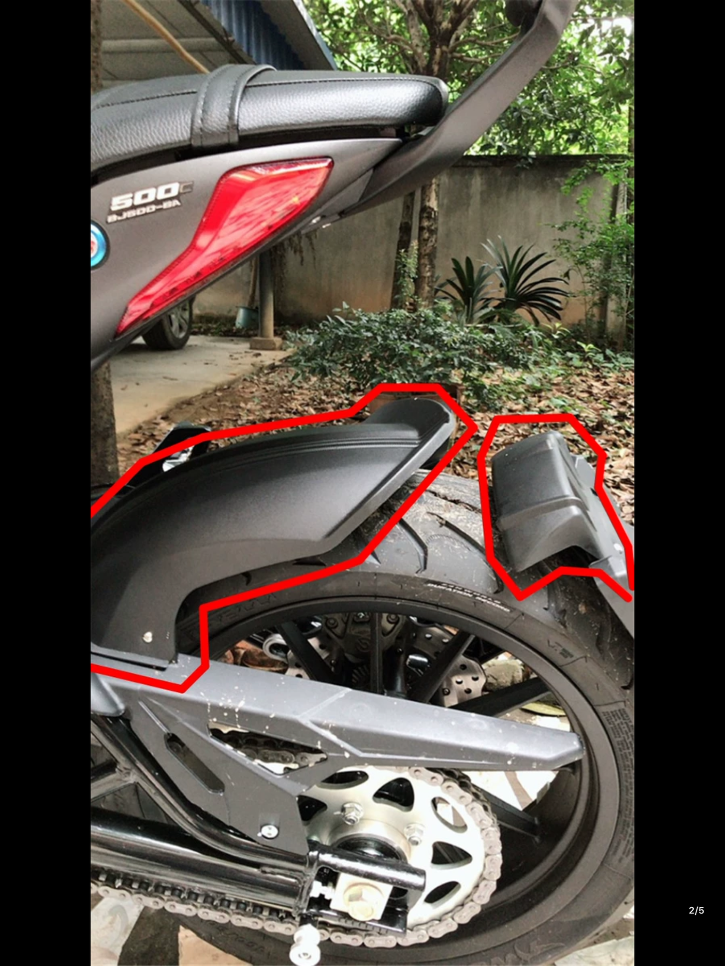 BENELLI 502c extended rear Fenders ( 2 pcs)