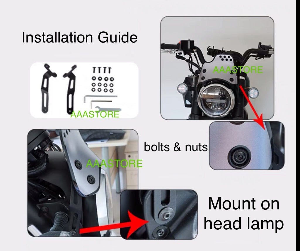 QJmoto SRV 250 Small windshield