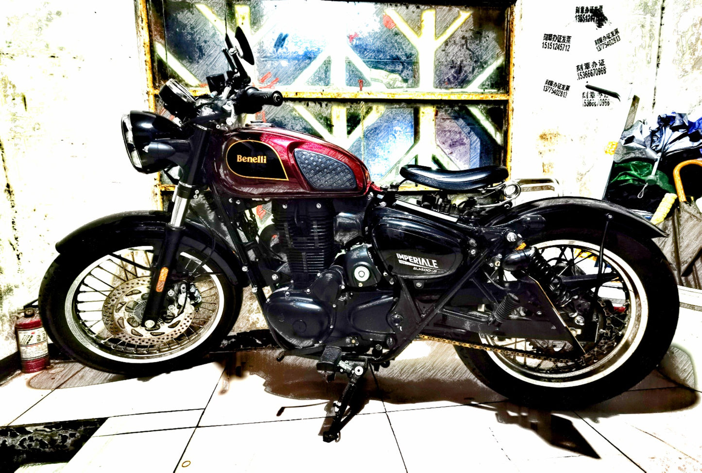 BENELLI IMPERIALE 400 REAR SHOCK ABSORBER(REDUCE STIFFNESS & LOWER YOUR SEAT )