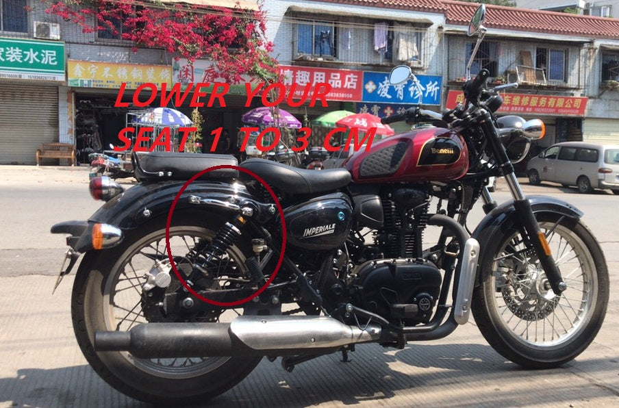 BENELLI IMPERIALE 400 REAR SHOCK ABSORBER(REDUCE STIFFNESS & LOWER YOUR SEAT )