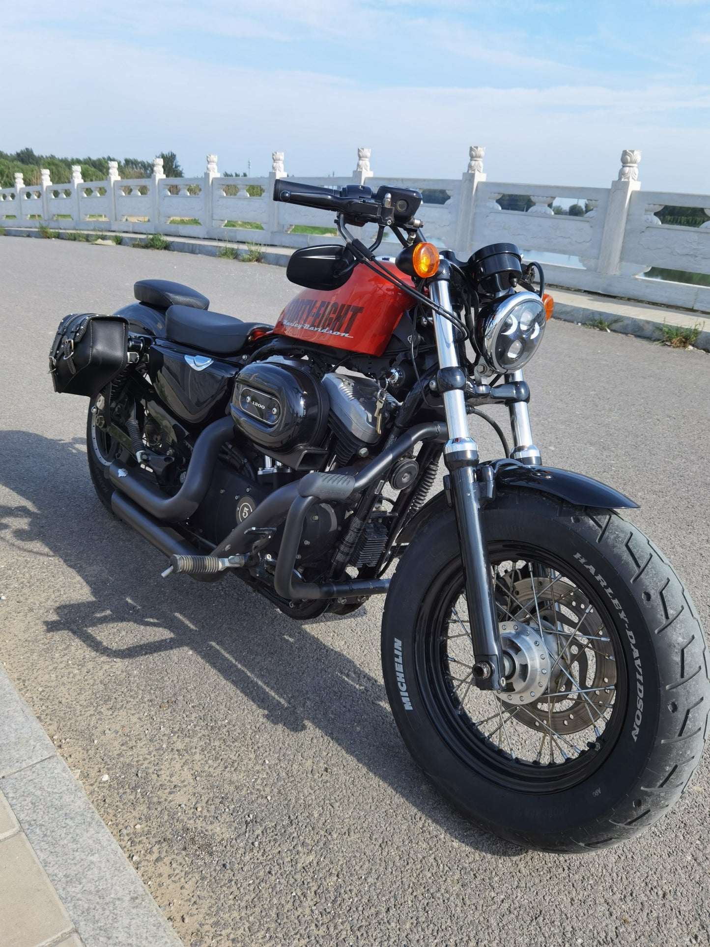 Harley sportster 883/48/72/1200 Mustache crashbar