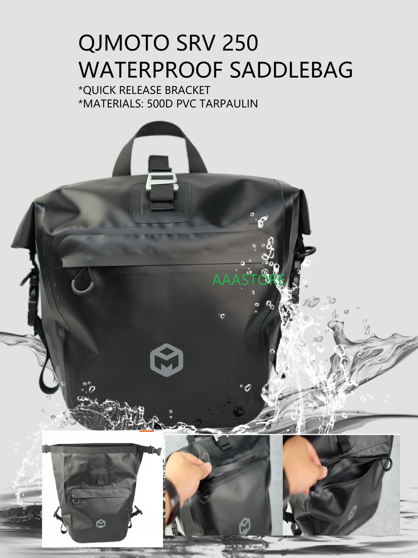 QJmoto SRV 250 waterproof saddlebag