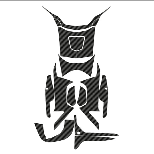 WMOTO Xtreme 150i Carbon like frame protection Sticker