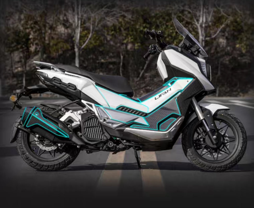 WMOTO Xtreme 150i Carbon like frame protection Sticker