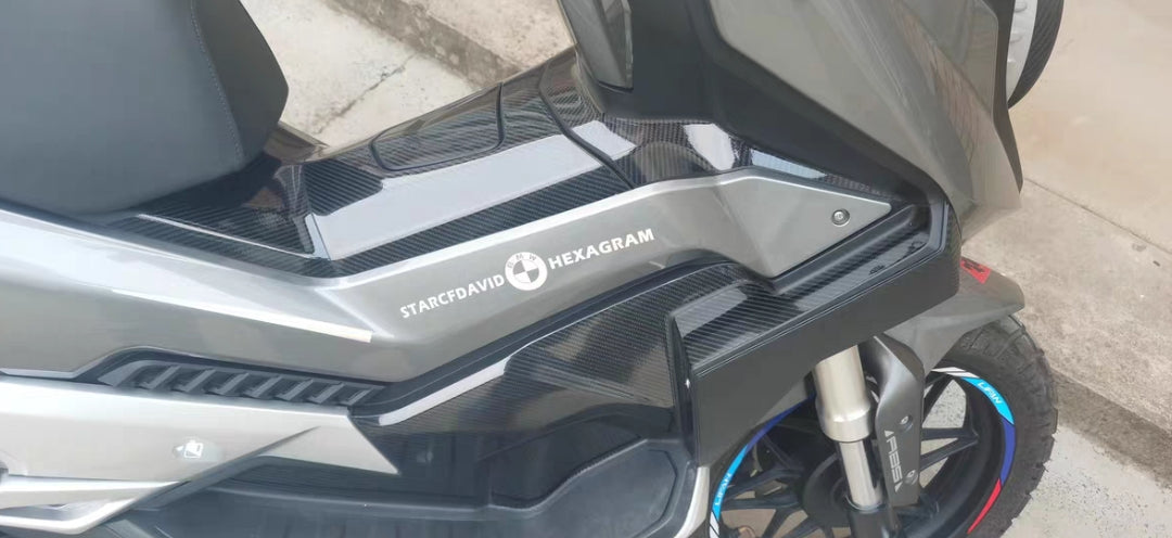 WMOTO Xtreme 150i Carbon like frame protection Sticker