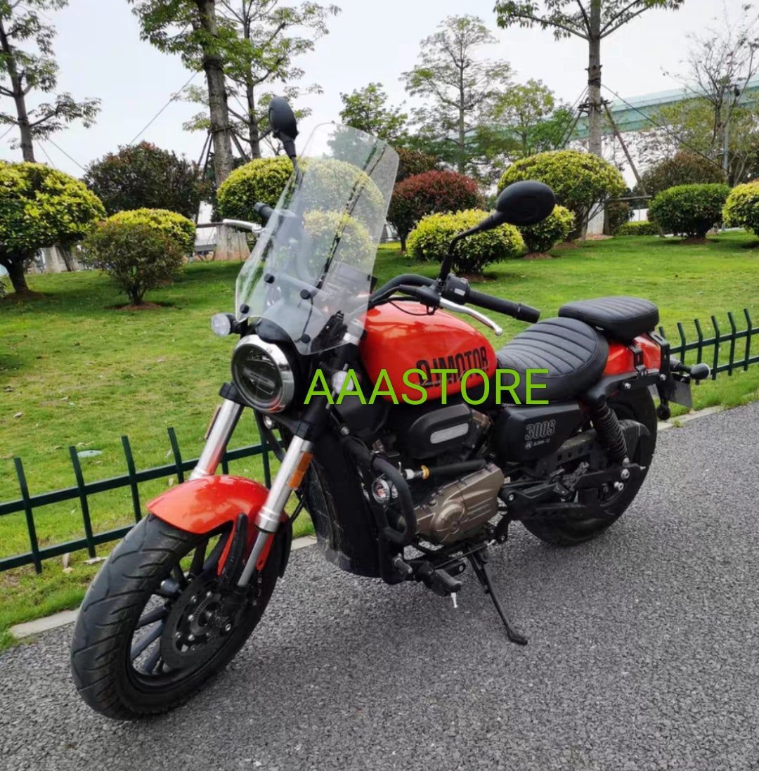 QJmoto SRV 250 Windshield with Crossbar