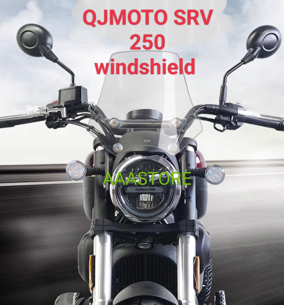 QJmoto SRV 250 Windshield with Crossbar