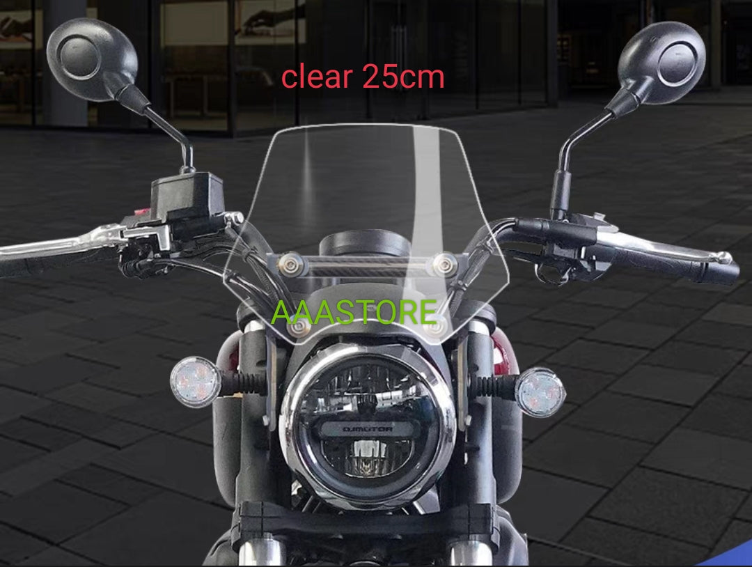 QJmoto SRV 250 Windshield with Crossbar