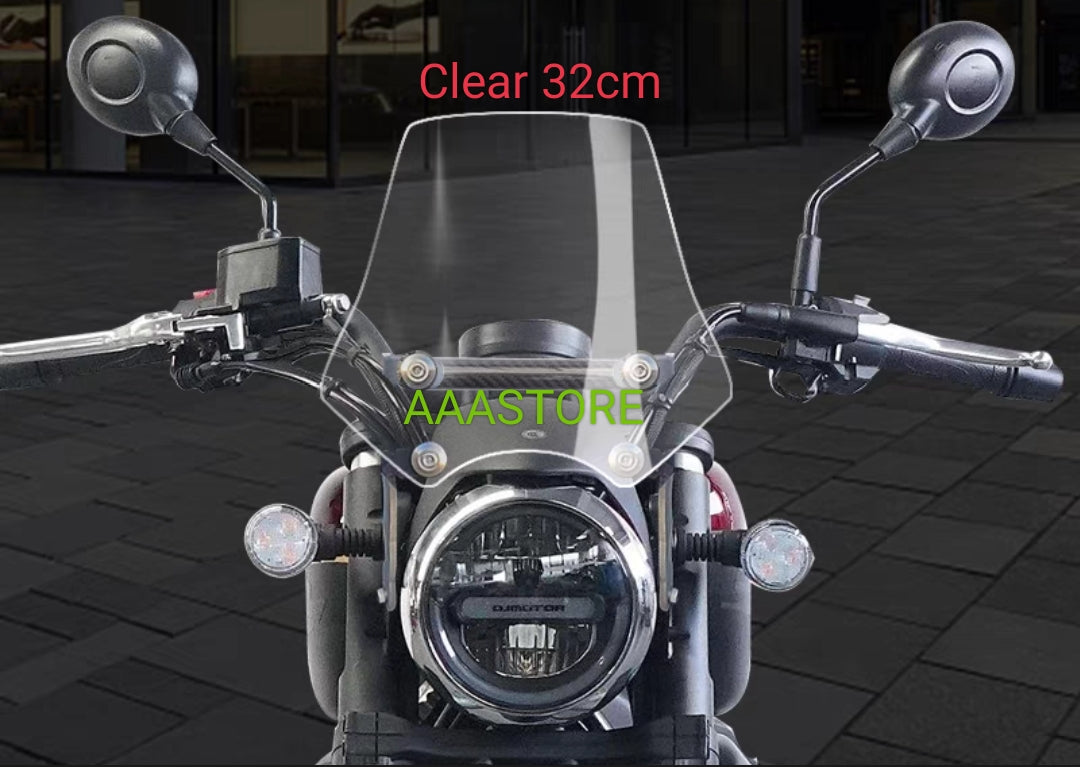 QJmoto SRV 250 Windshield with Crossbar