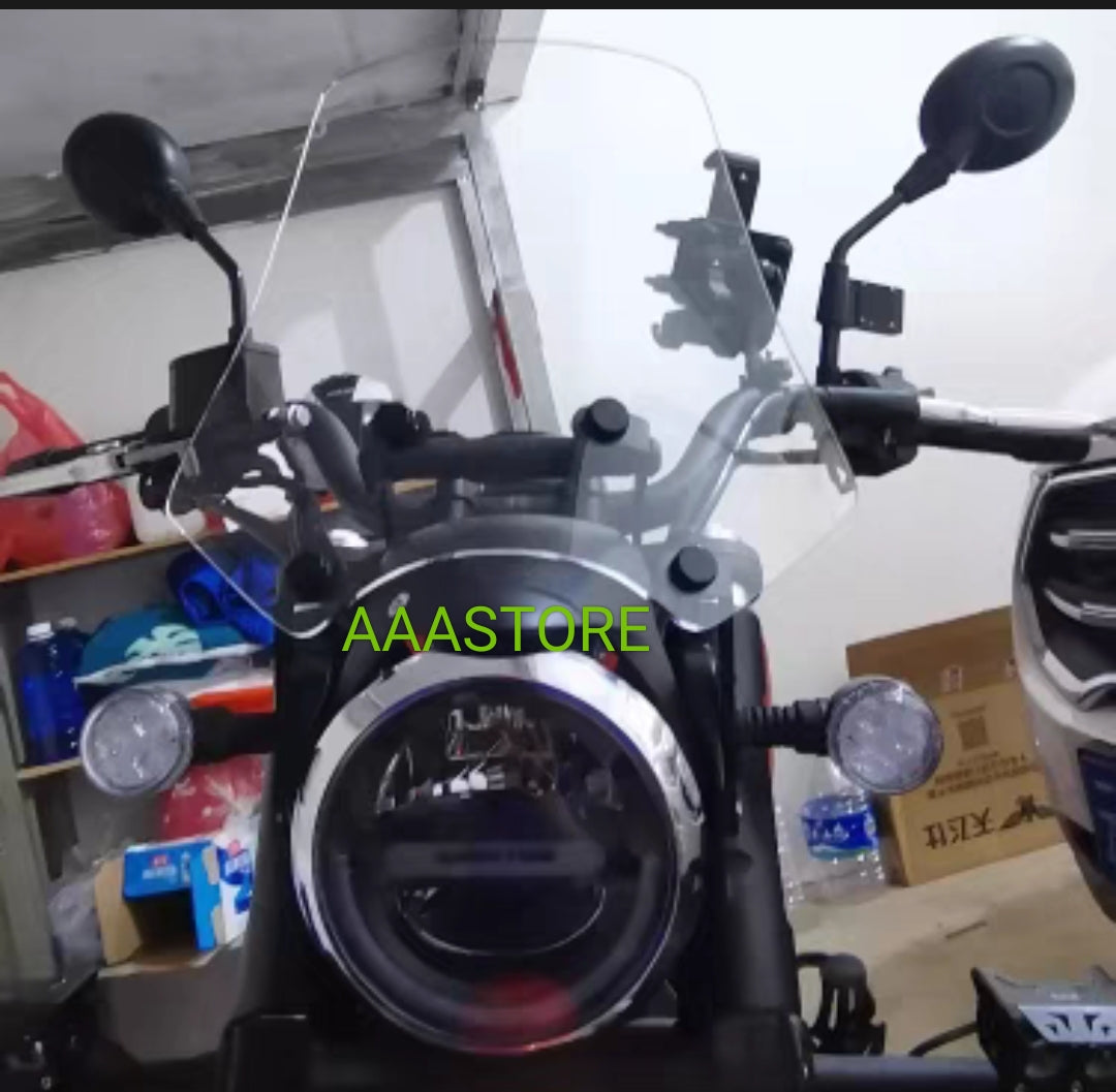 QJmoto SRV 250 Windshield with Crossbar