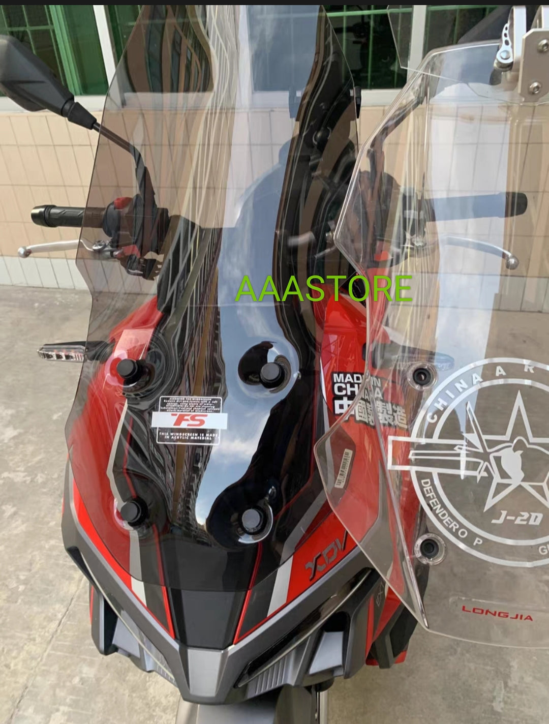 Wmoto xdv250 windshield(add 5/10cm/15cm higher than original size)