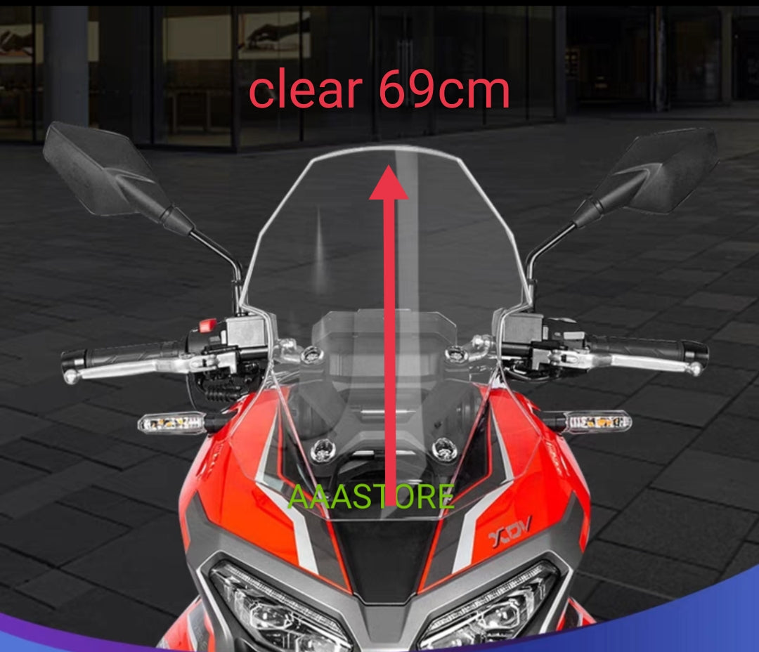 Wmoto xdv250 windshield(add 5/10cm/15cm higher than original size)