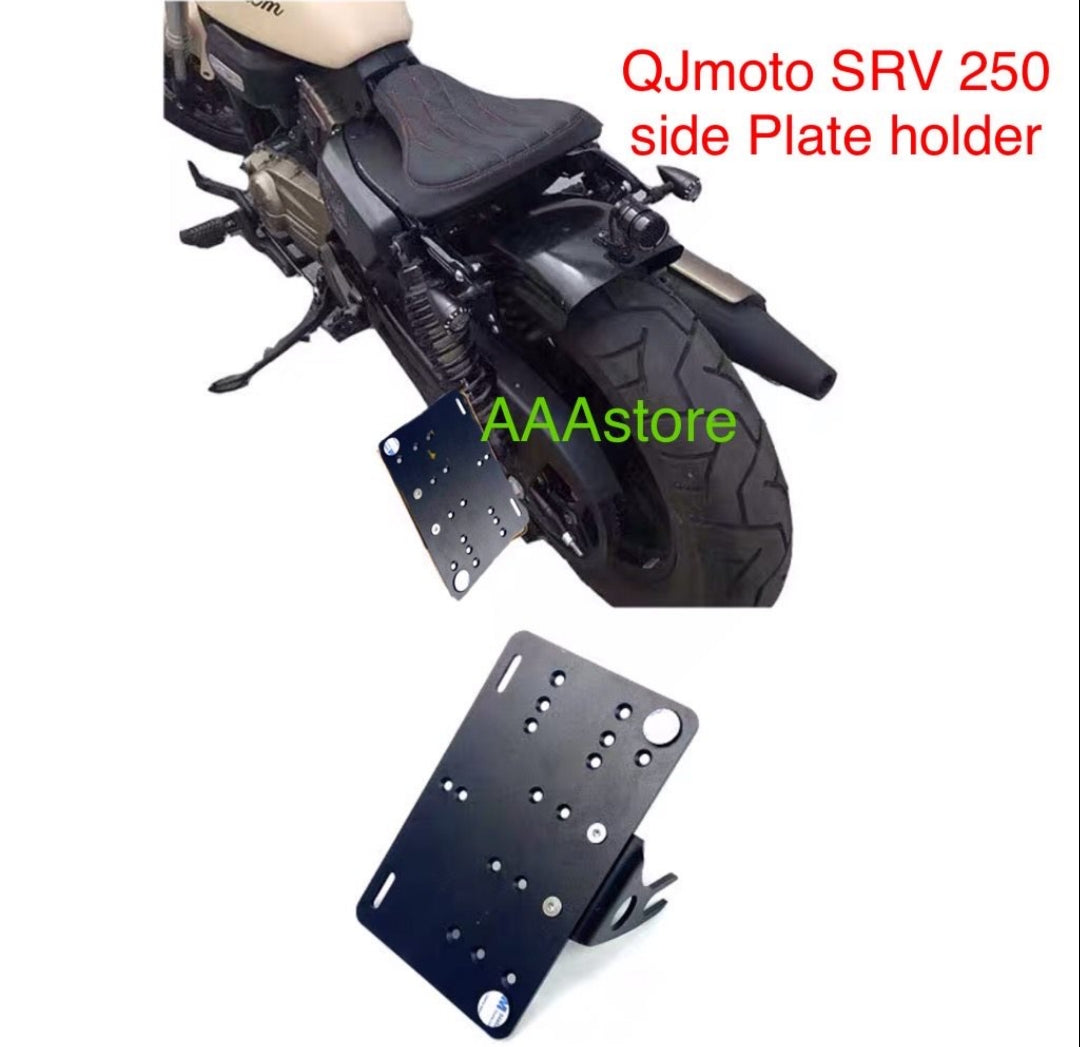 QJmoto SRV 250 Side mount number plate holder