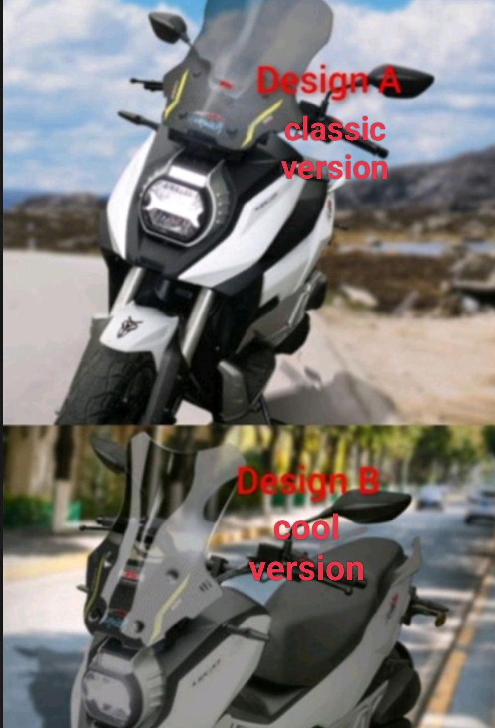 Wmoto Xtreme 150i  custom made windshield