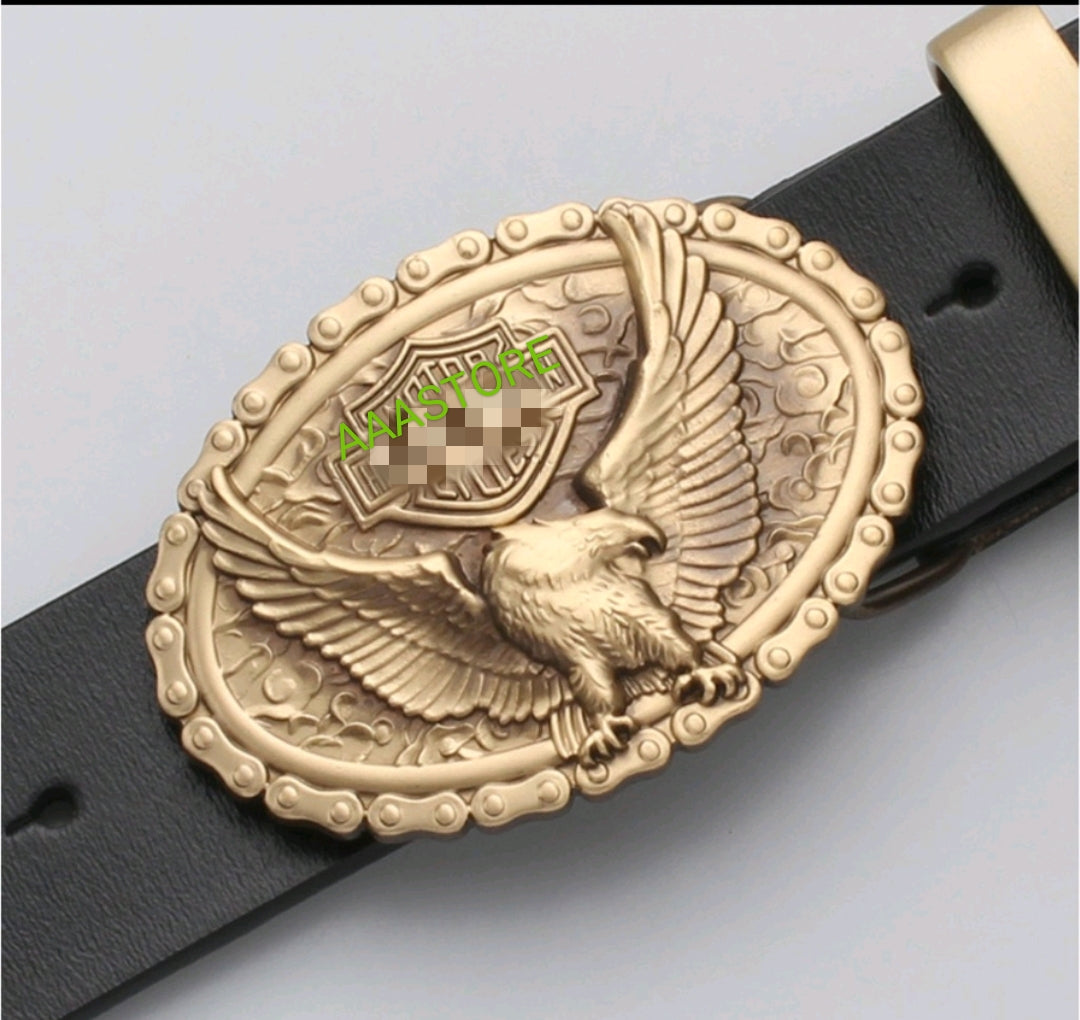 Harley Eagle buckle + belt+brass loop