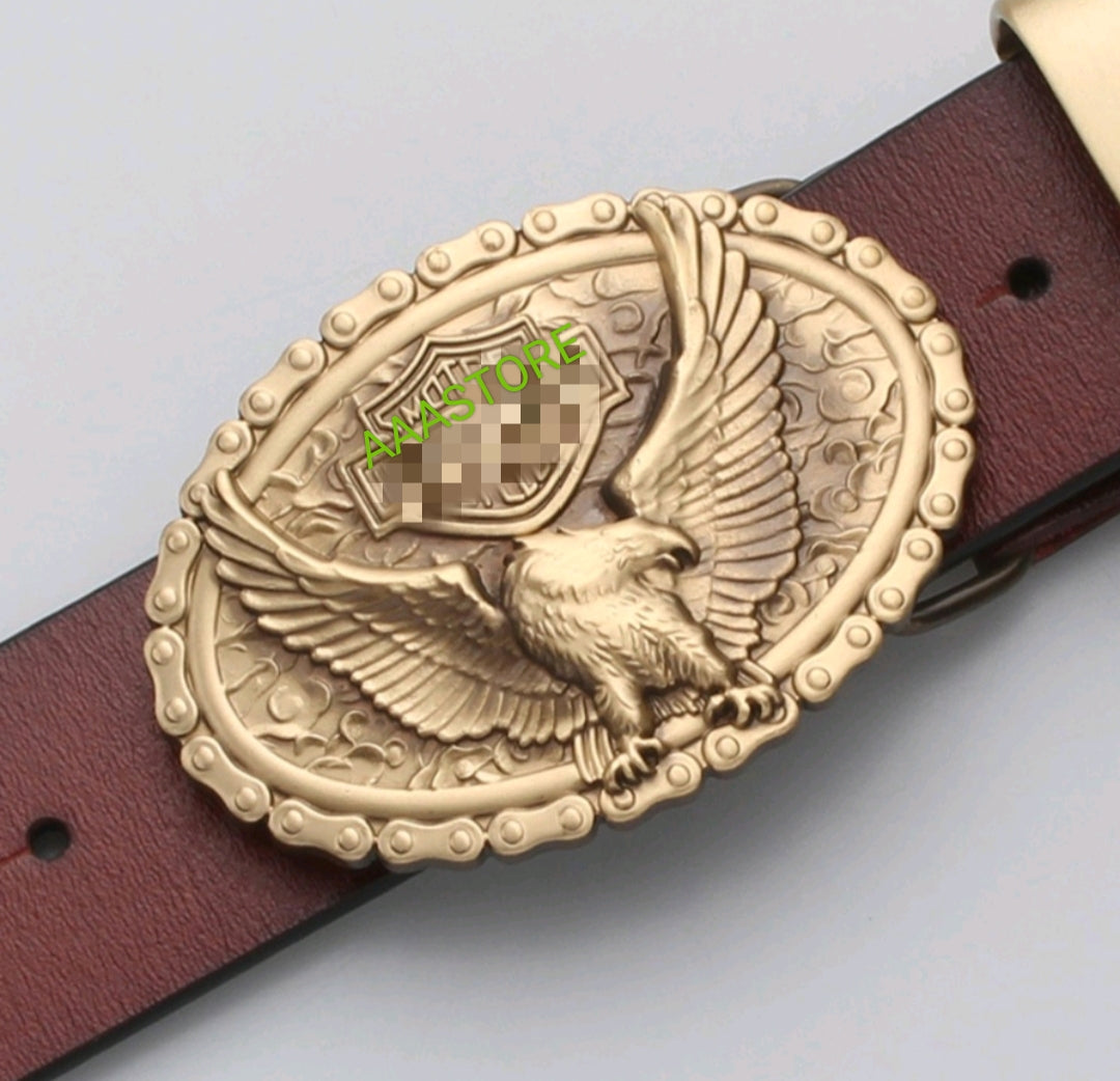 Harley Eagle buckle + belt+brass loop