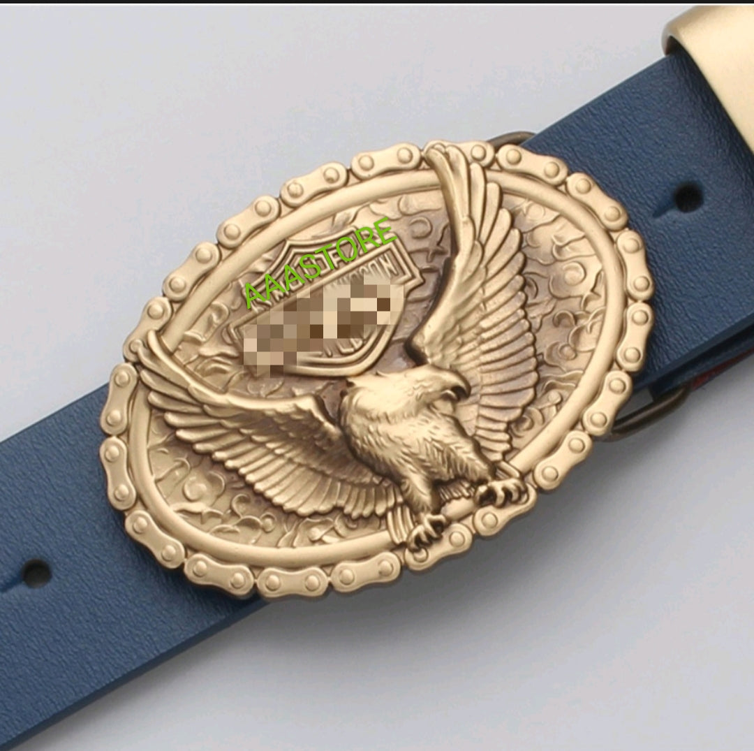 Harley Eagle buckle + belt+brass loop