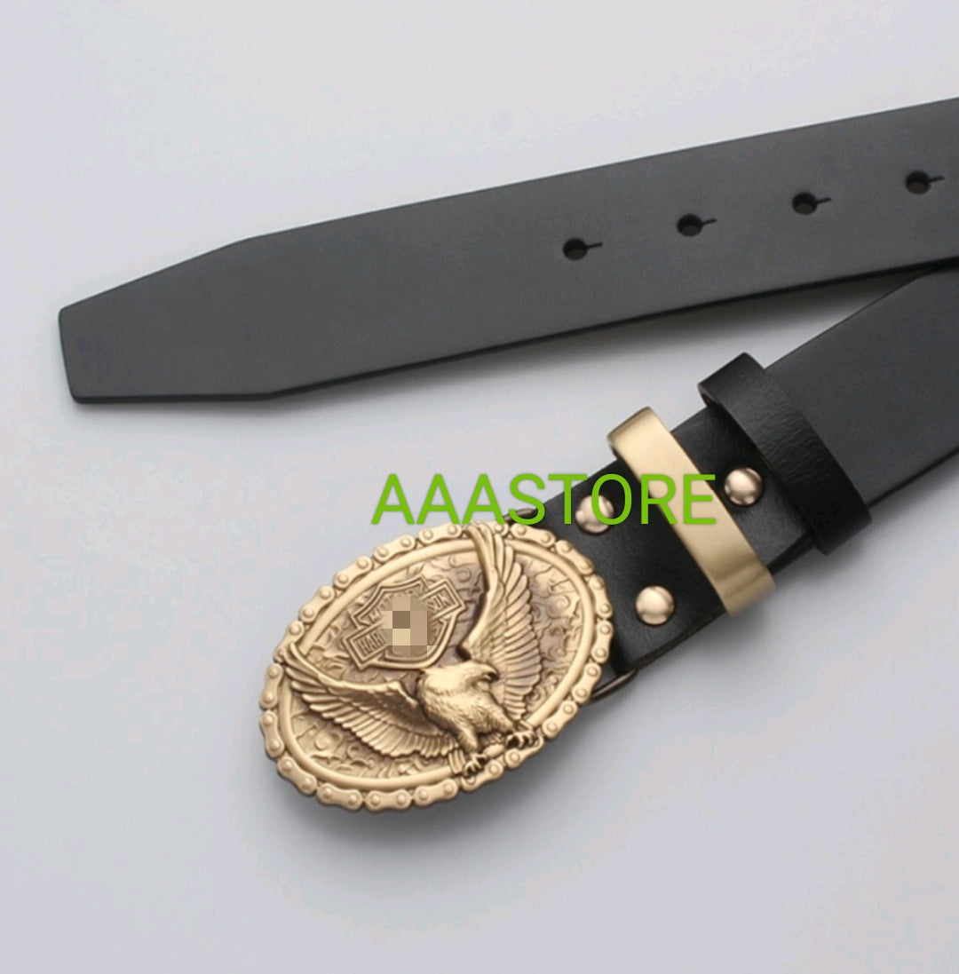 Harley Eagle buckle + belt+brass loop