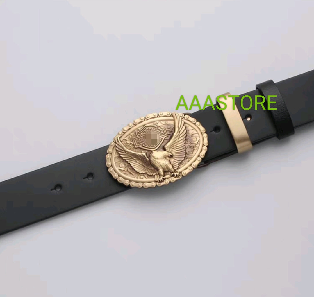 Harley Eagle buckle + belt+brass loop