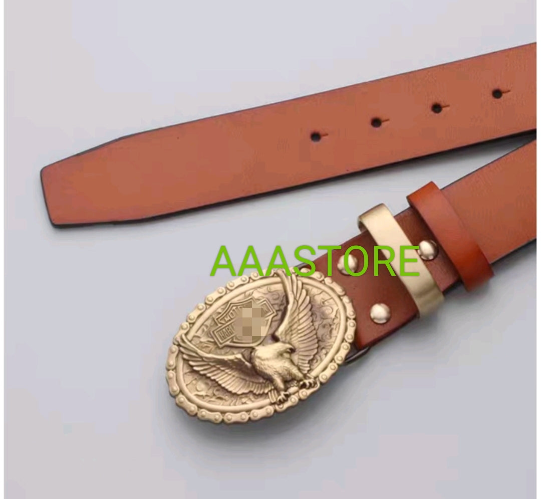 Harley Eagle buckle + belt+brass loop