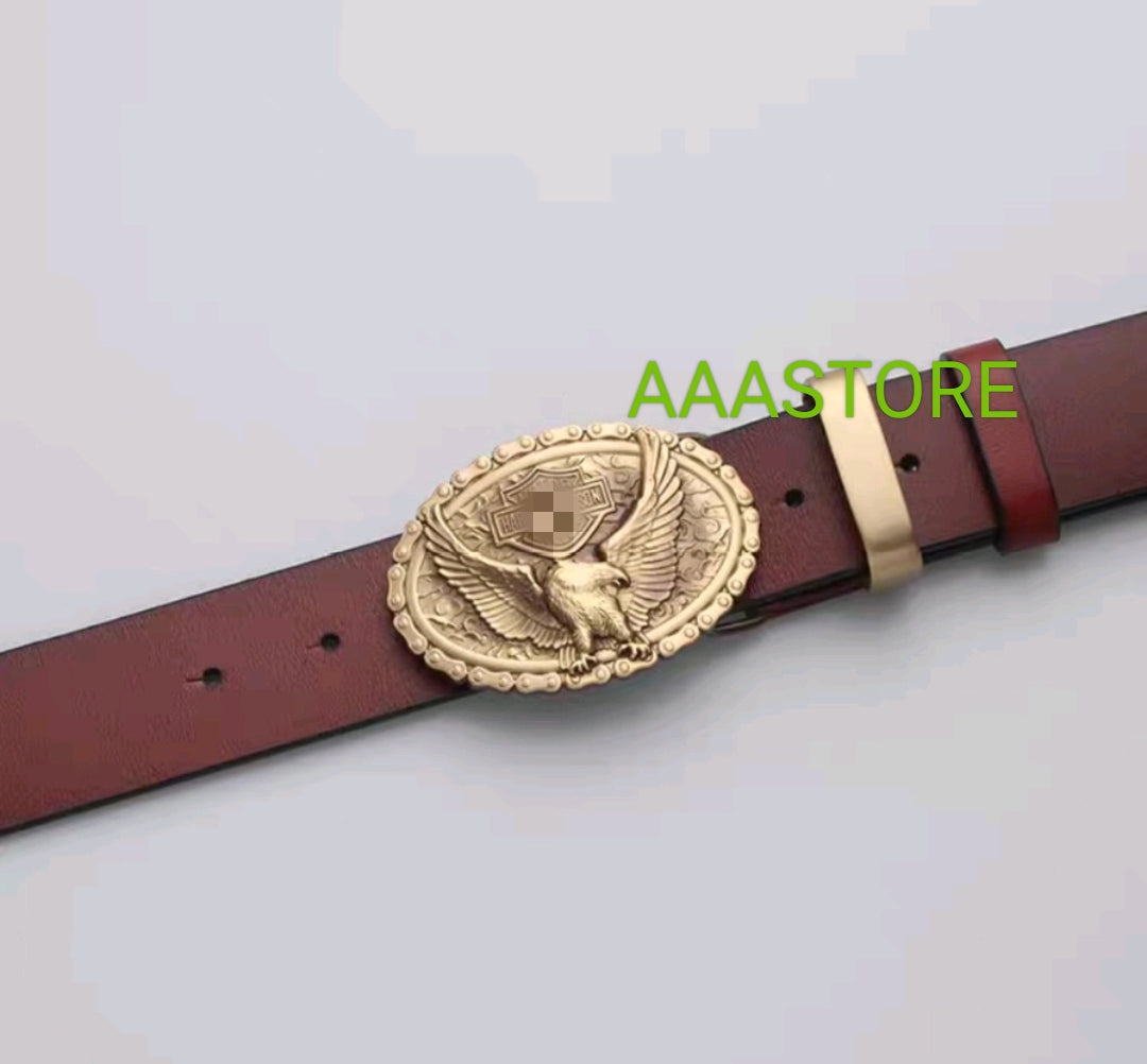 Harley Eagle buckle + belt+brass loop