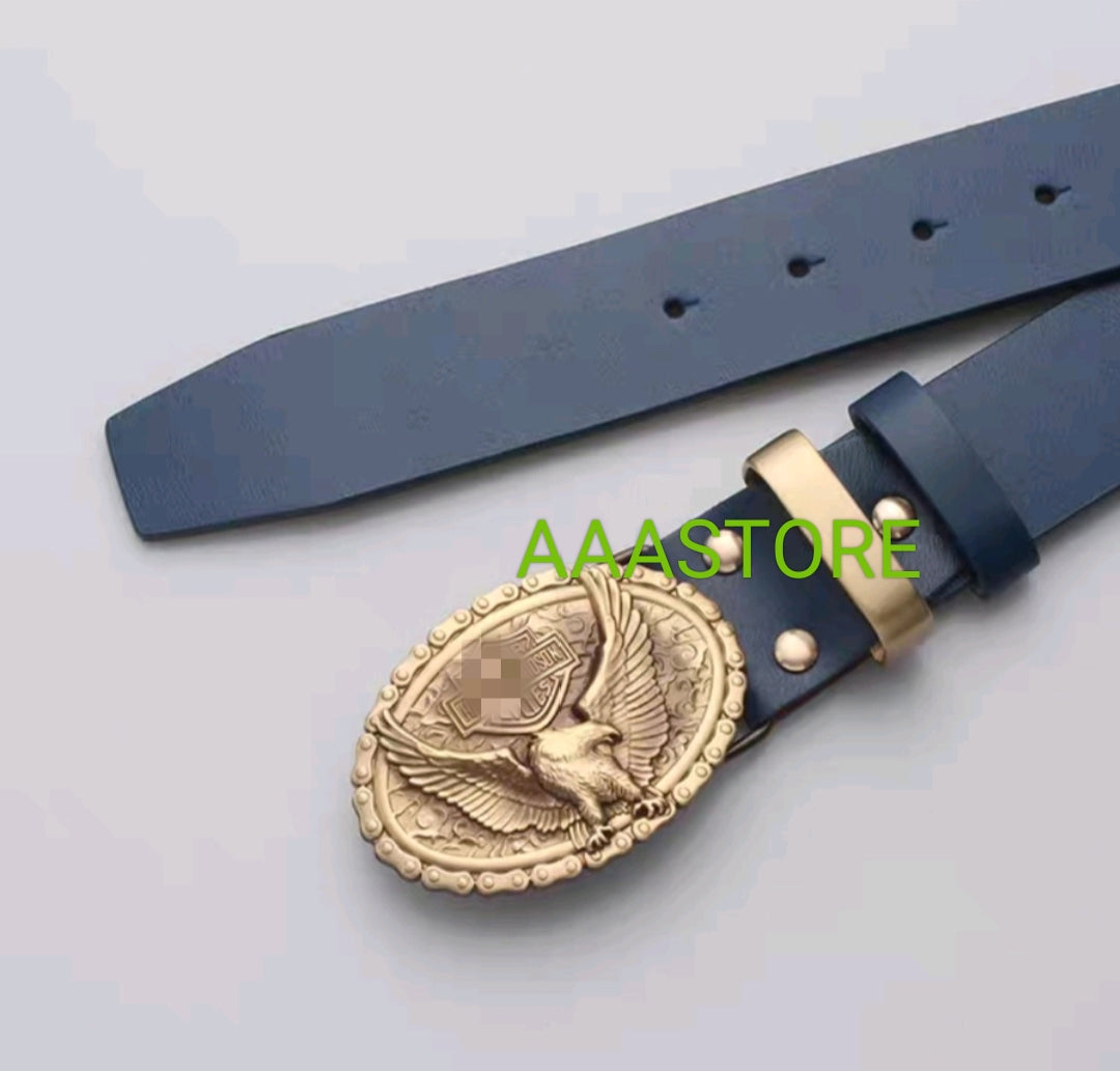 Harley Eagle buckle + belt+brass loop