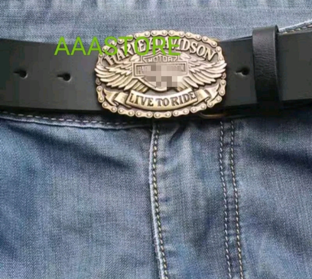 Harley buckle + belt+brass loop