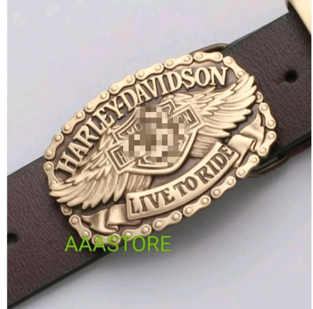 Harley buckle + belt+brass loop