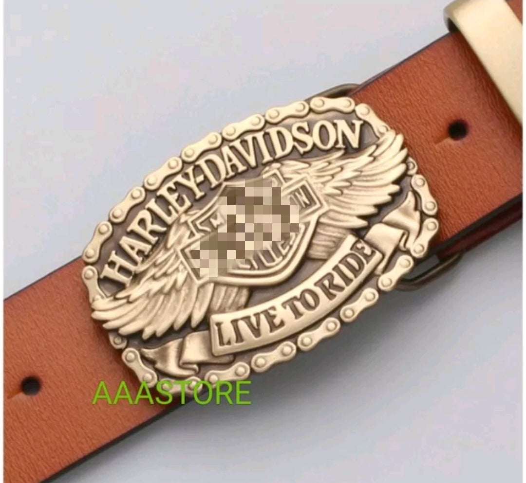 Harley buckle + belt+brass loop