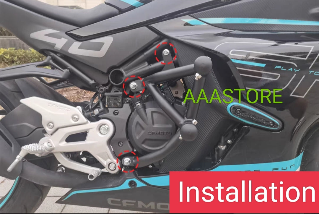 Cfmoto 450SR crashbar with spring Head