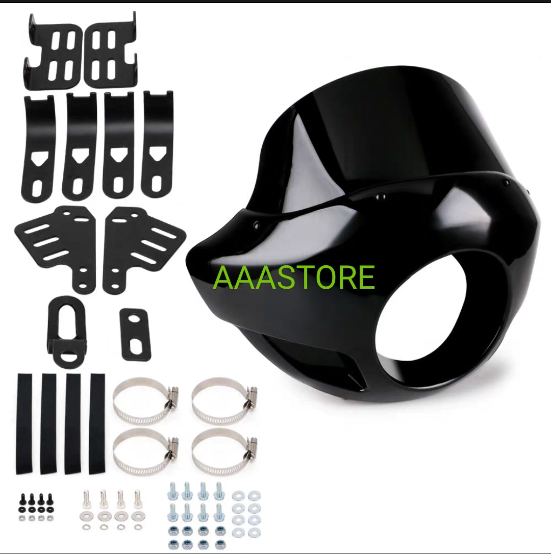 Harley/Indian/yamaha/Kawasaki/Honda retro Fairing(modification needed)