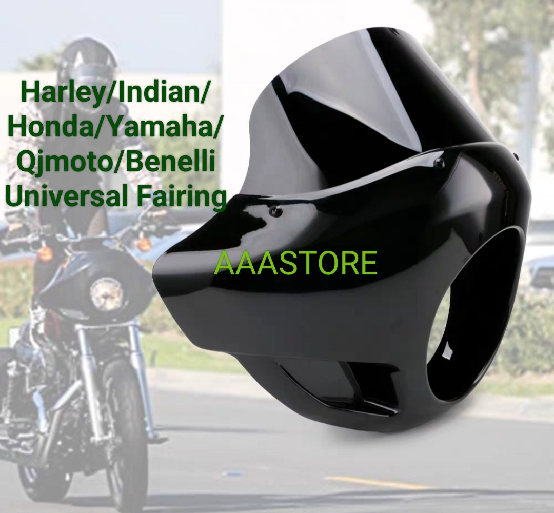 Harley/Indian/yamaha/Kawasaki/Honda retro Fairing(modification needed)