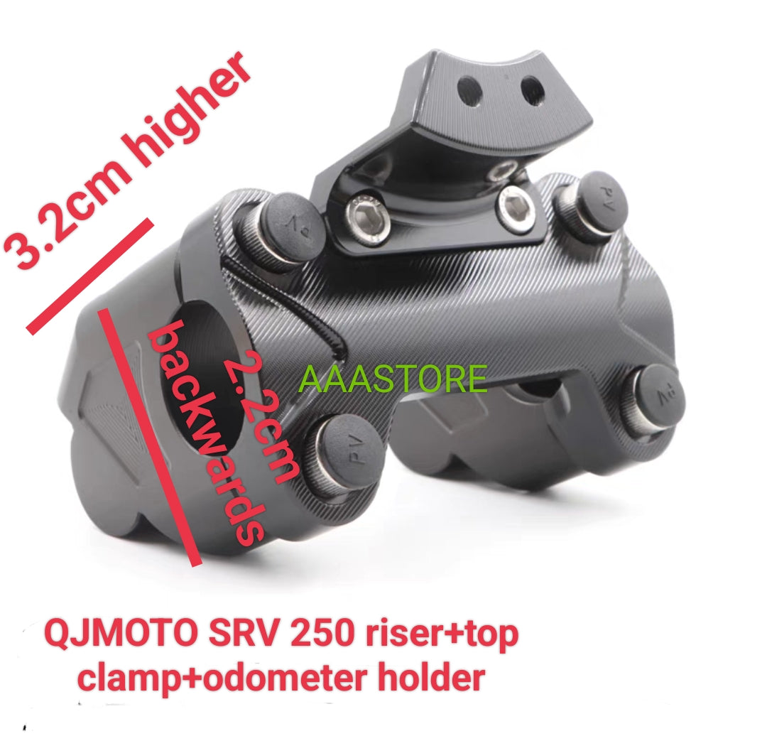 QJmoto SRV 250 Riser+Top Clamp+odometer holder