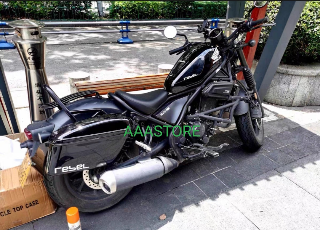 HONDA REBEL 500 SIDE BOX WITH SUPPORT BRACKET