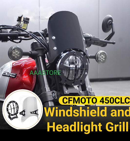 CFmoto 450CLC Small windshield & Headlight Grill