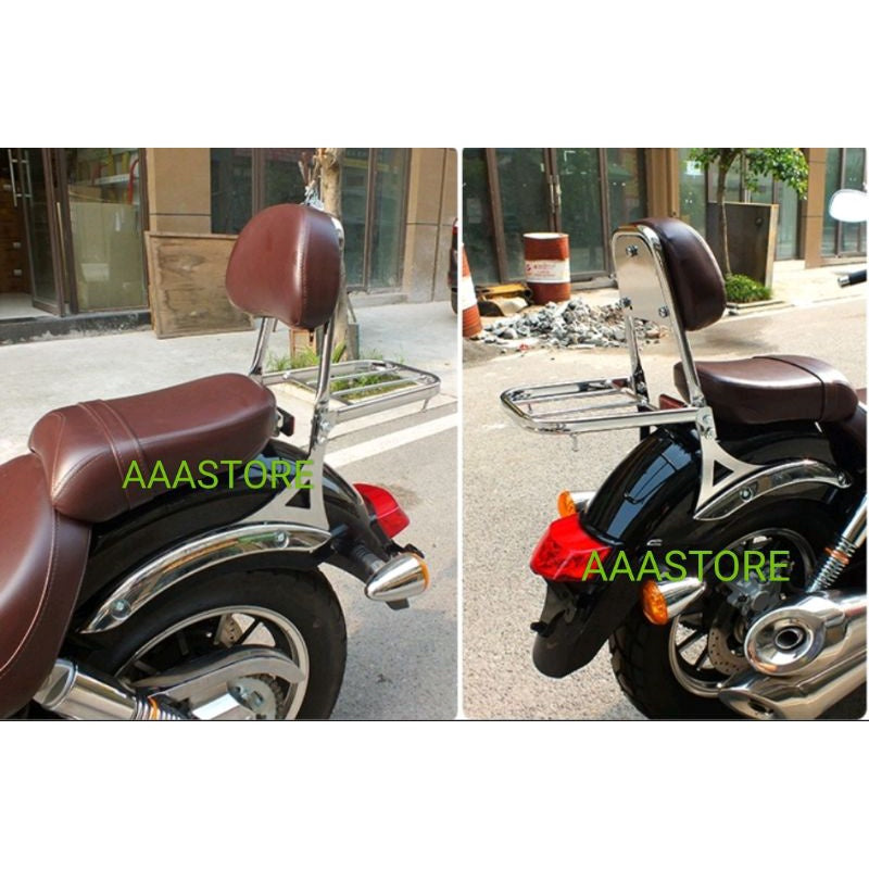 Original Wmoto V16 crashbar/ brown seat/ rider backrest