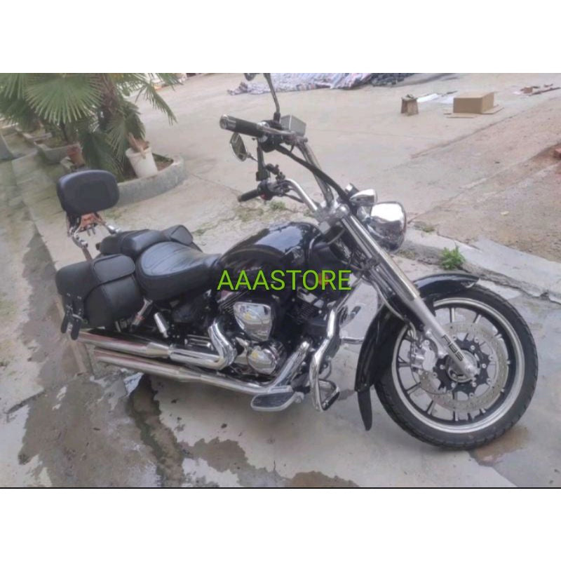 Original Wmoto V16 crashbar/ brown seat/ rider backrest