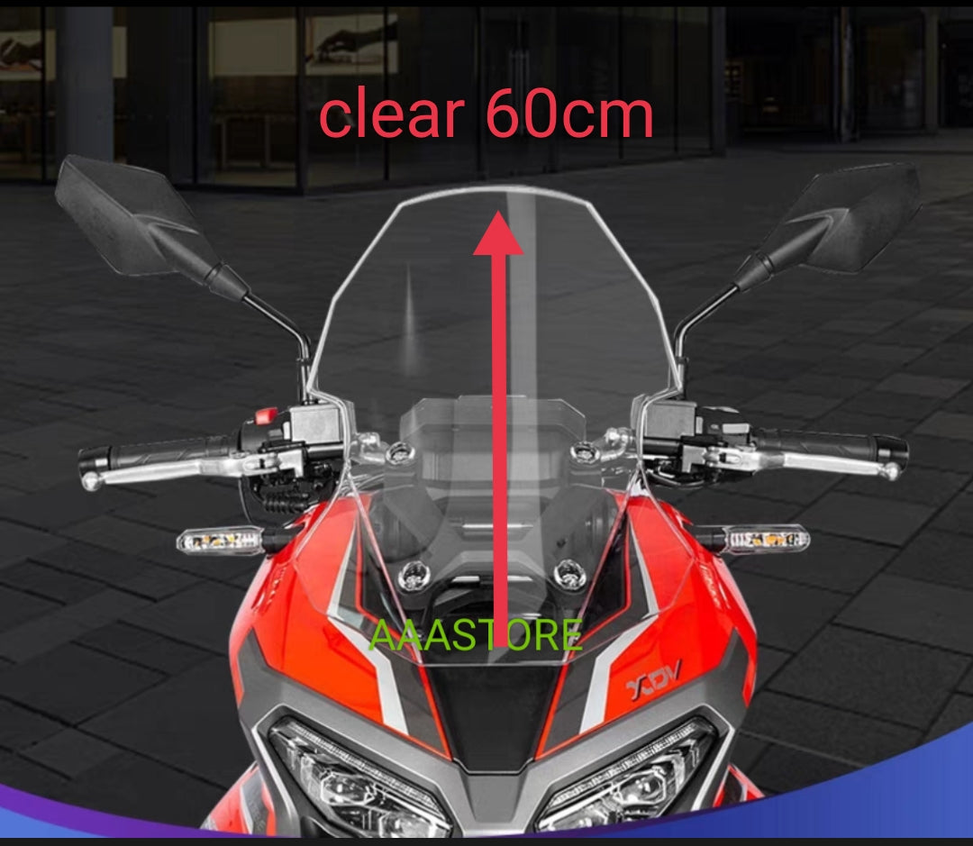 Wmoto xdv250 windshield(add 5/10cm/15cm higher than original size)