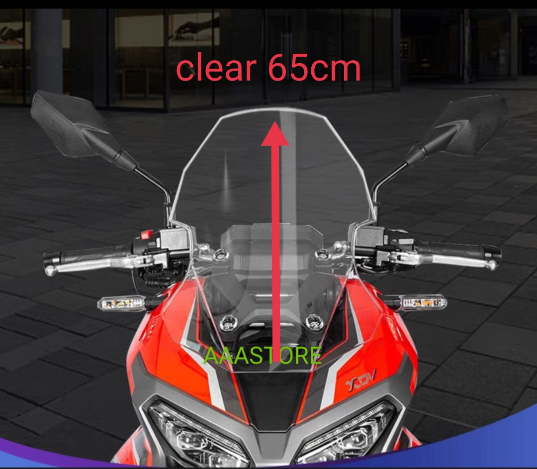 Wmoto xdv250 windshield(add 5/10cm/15cm higher than original size)