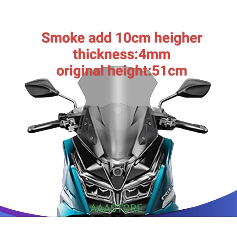 Wmoto RT1 windshield(add/5/10/15/20CM Higher)