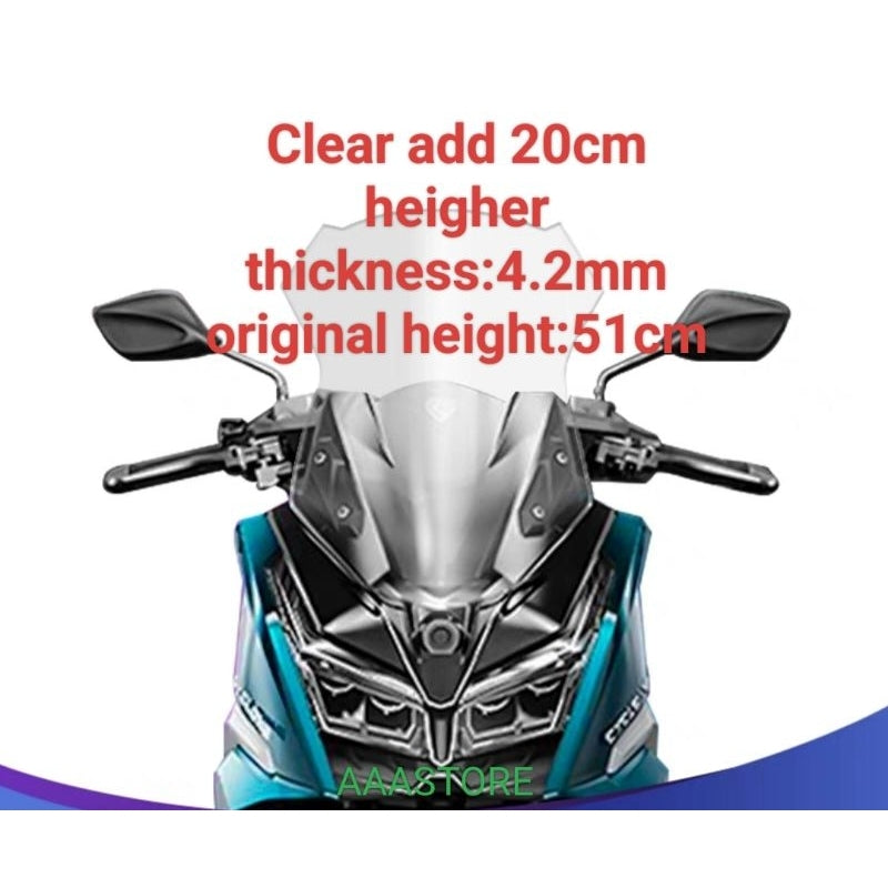 Wmoto RT1 windshield(add/5/10/15/20CM Higher)