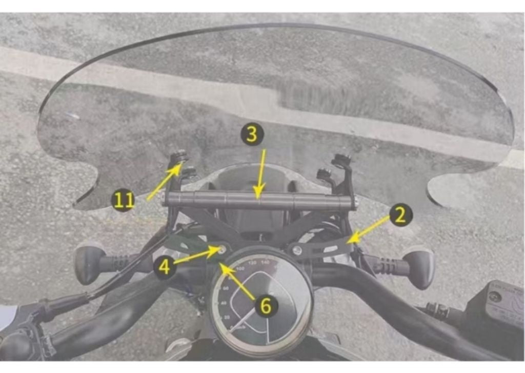 BENDA DARK FLAG 500 WINDSHIELD+CROSSBAR