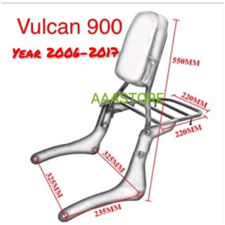 Kawasaki vulcan S / vulcan 900 /Vulcan 800 back rest & rack