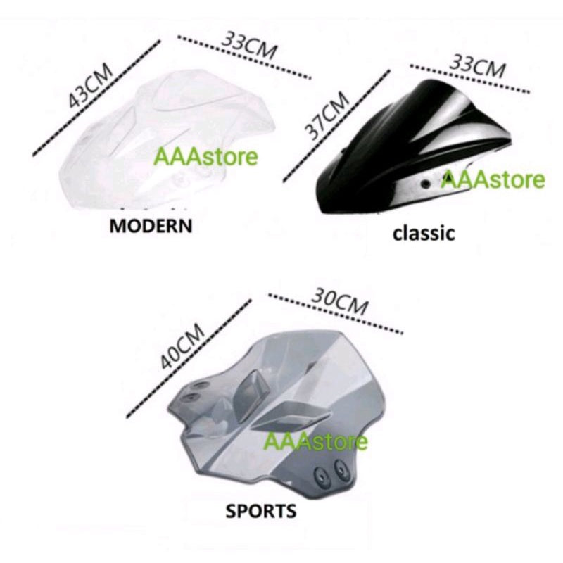 QJMOTO SRK 250 WINDSHIELD