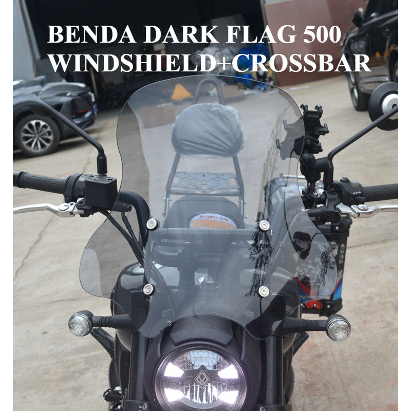 BENDA DARK FLAG 500 WINDSHIELD+CROSSBAR